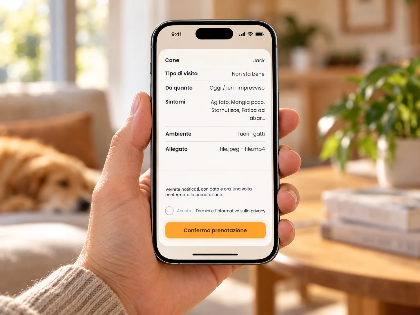 Richiedi una visita dall’app